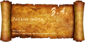 Zelina Anita névjegykártya